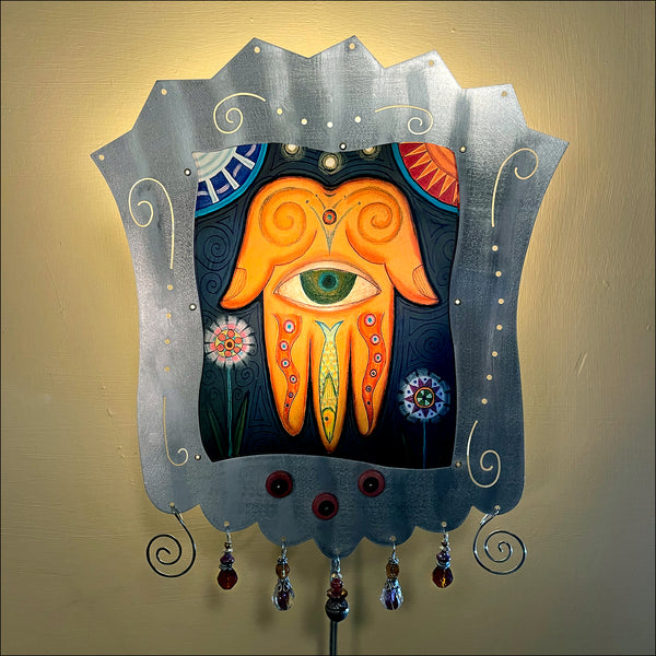 Hamsa Sconce - aluminum -  SOLD OUT