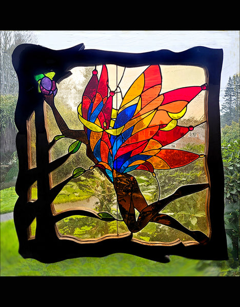 "The Firebird" Stained Glass panel