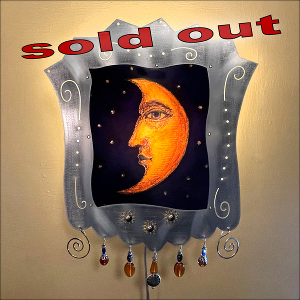 Yellow Moon Sconce - aluminum frame - SOLD OUT