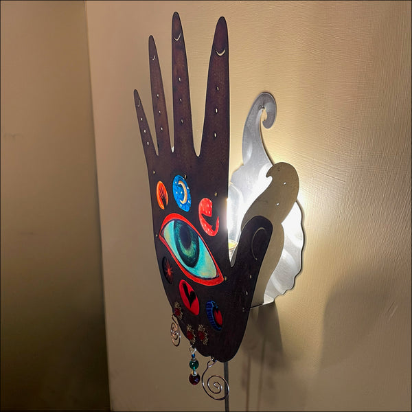 Hand Sconce (with Eye) - alum - SOLD OUT