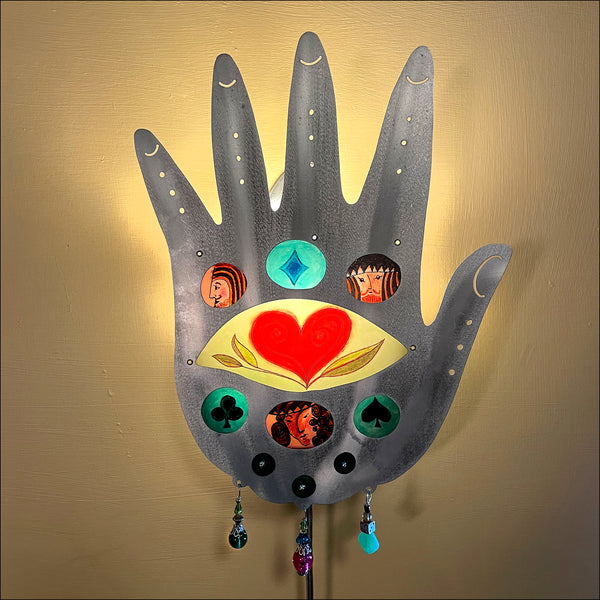 Heart in Hand Sconce -aluminum - SOLD OUT