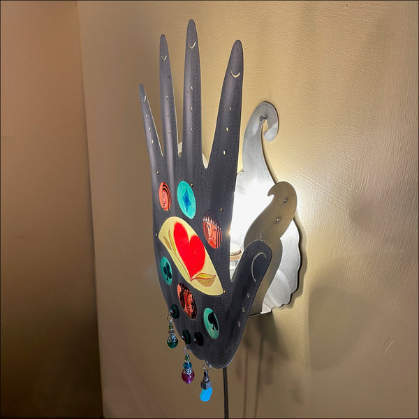 Heart in Hand Sconce -aluminum - SOLD OUT