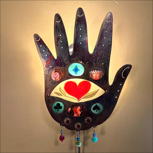 Heart in Hand Sconce - copper - SOLD OUT