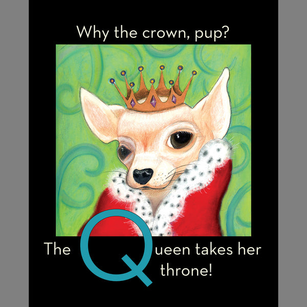 Set Q: ABC book with Royal Pup Luminette nightlight
