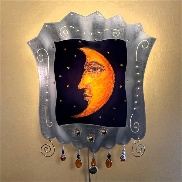 Yellow Moon Sconce - aluminum frame - SOLD OUT