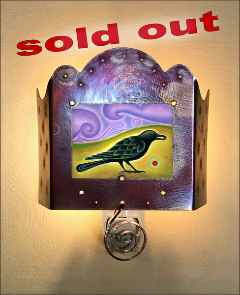 Crow with Berry Luminette - SOLD OUT