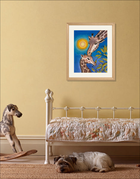 Giraffe Family Print