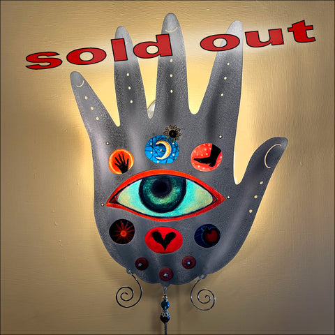 Hand Sconce (with Eye) - alum - SOLD OUT