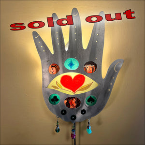 Heart in Hand Sconce -aluminum - SOLD OUT