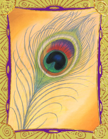 Peacock Feather Card