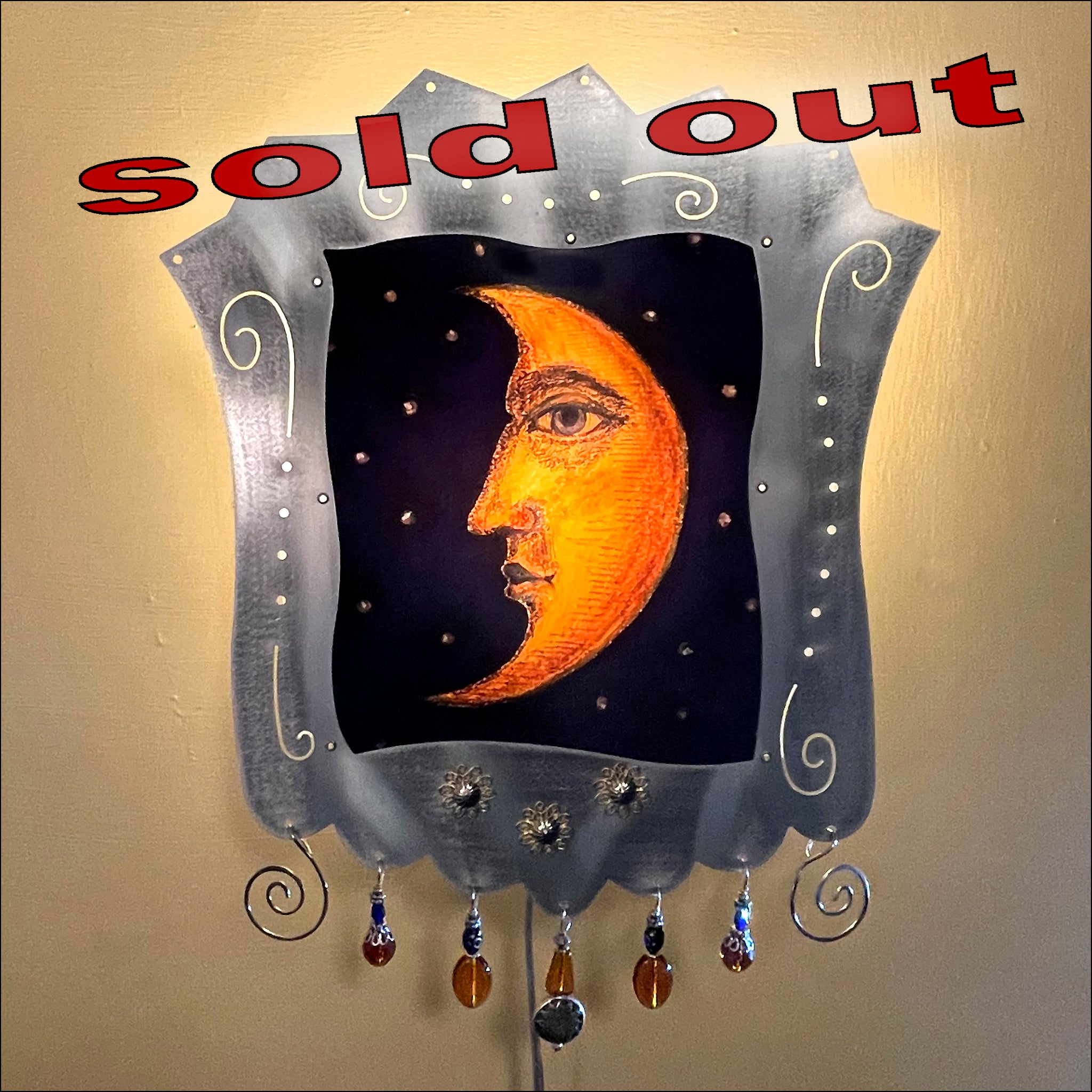 Yellow Moon Sconce - alum