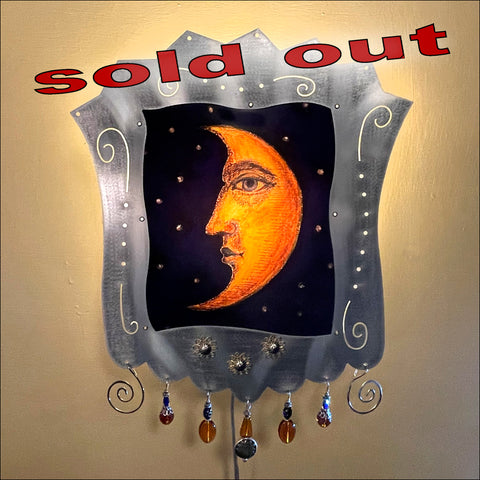 Yellow Moon Sconce - aluminum frame - SOLD OUT