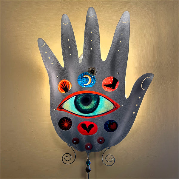 Hand Sconce (with Eye) - alum