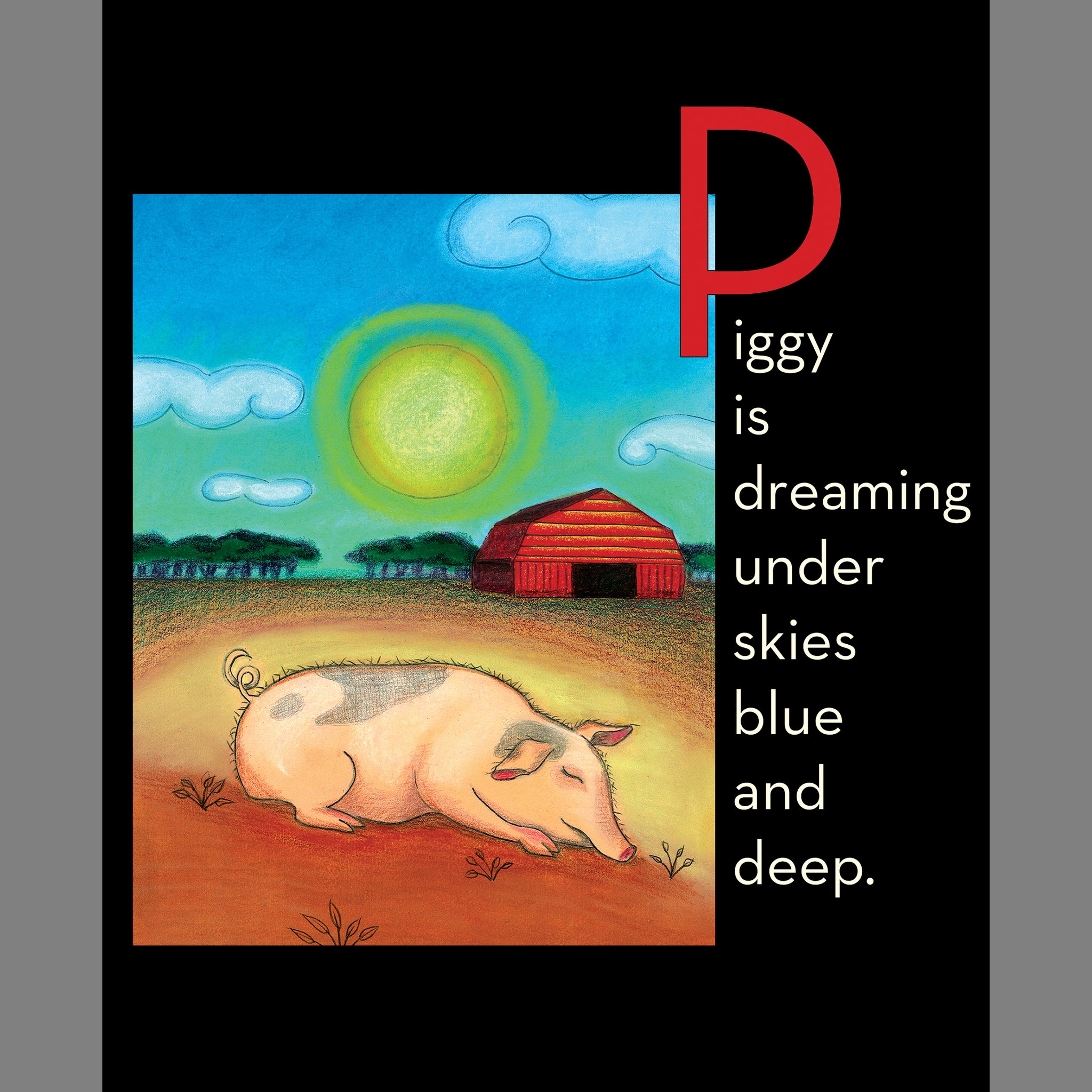 Set P: ABC book with Pig Luminette nightlight