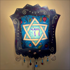 Star of David Sconce, copper - one left!