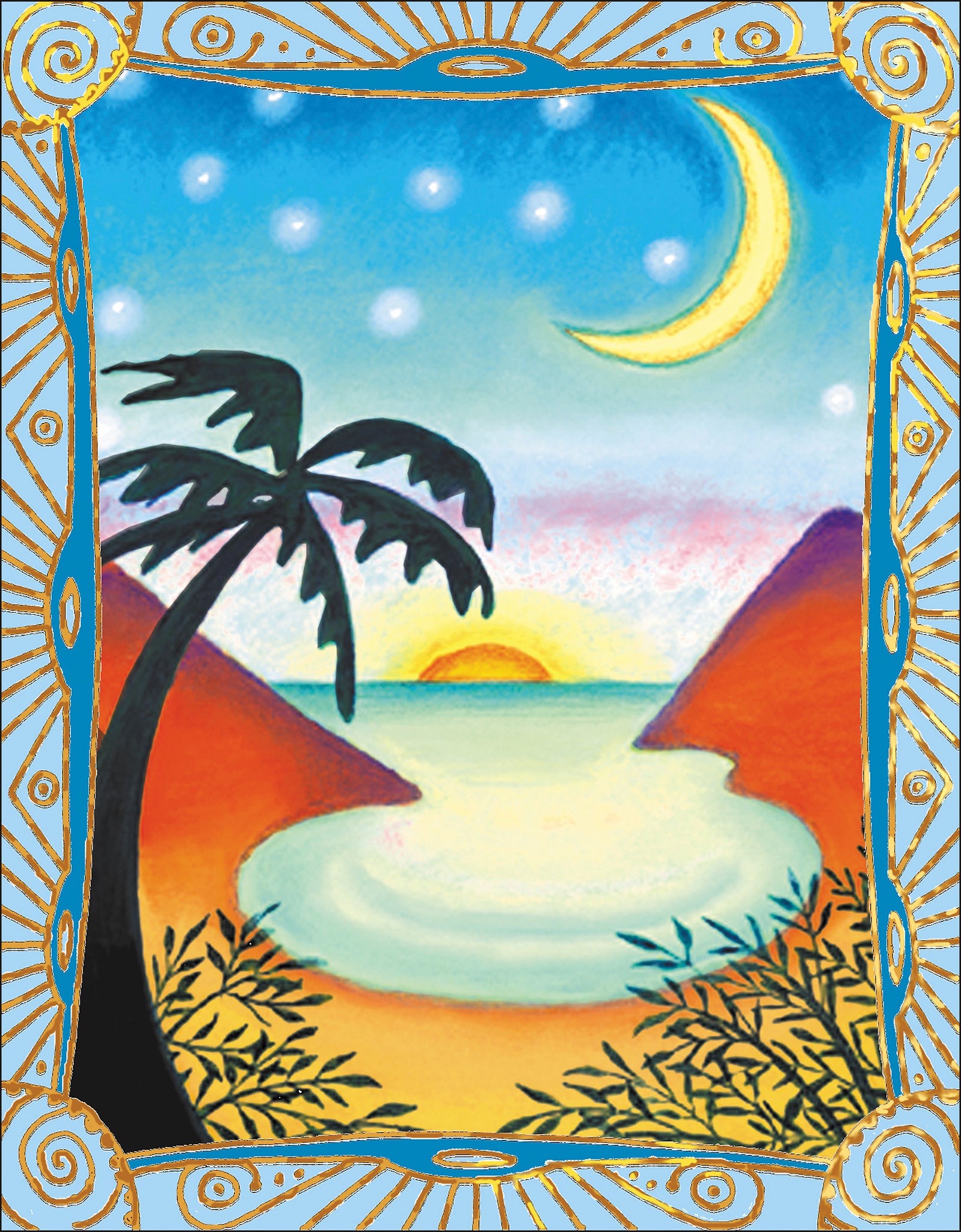 Tropical Beach Card
